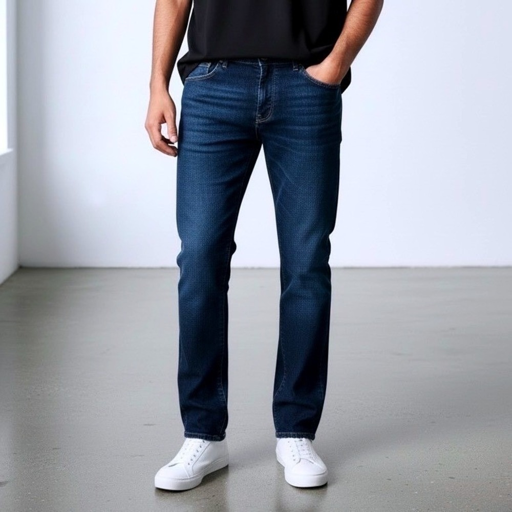 FRANCESCO FERRARI Milano Dark Wash Denim Jeans Men's Size 36x29 Work Going‎ Out